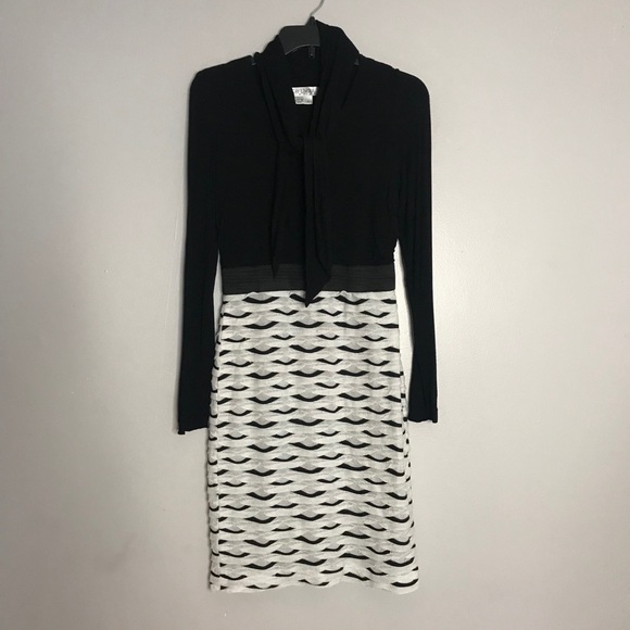 Kay Unger One Piece Neck tie Midi pencil Dress Sz 4 women’s - Picture 1 of 8